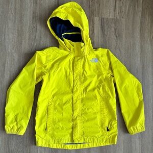 The North Face Bright Yellow Kids' Hooded Rain Jacket
